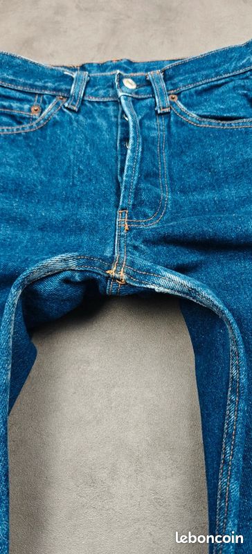 Jean Levi's 501 vintage 1993 Made in USA |W24 L30 FR34| Straight pants droit old aged bleu (image 8)