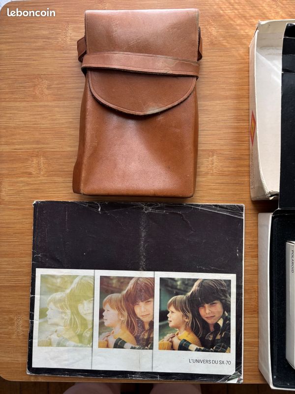 Polaroid SX-70 Cuir Marron Avec Étui Et Manuel – Appareil Photo Argentique