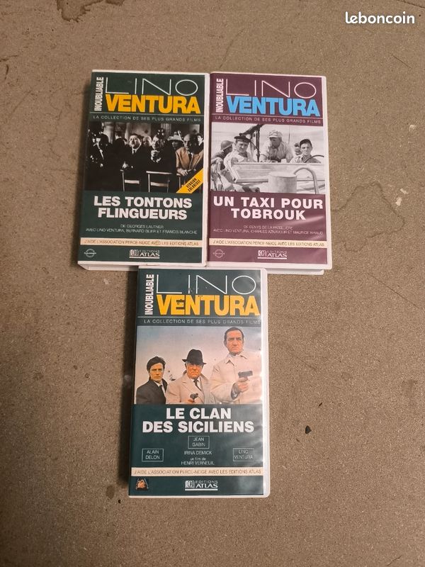 Lot de 3 cassette VHS Lino Ventura (image 1)