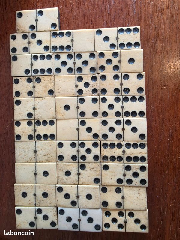 Jeu Ancien Cartes Card Dominos 1900 – Collection Vintage Boîte D'Origine, 28 Cartes Miniatures
