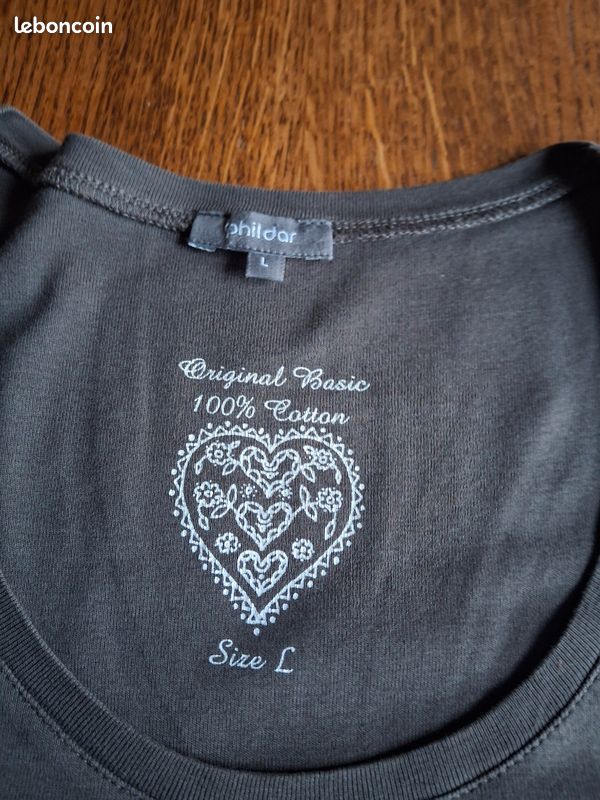 T-shirt Phildar gris anthracite Taille L (image 6)