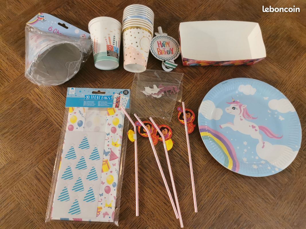 81 Pièces Assiettes De Fête LicorneVaisselle D'anniversaire