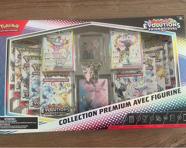 Pokémon – Collection Premium Évolutions Prismatiques Avec Figurine Espeon & Umbreon – 11 Boosters + Carte Promo Holographique