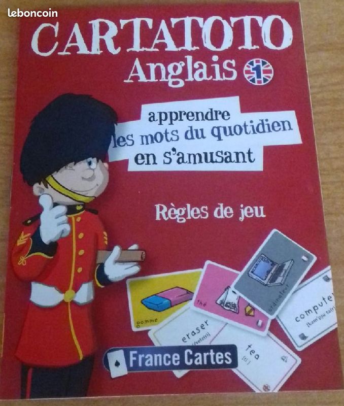 Cartatoto Anglais Niveau 1 – 105 Cartes + Mémo, 7 Familles De Mots Du Quotidien, Jeu éducatif Pour Débutants