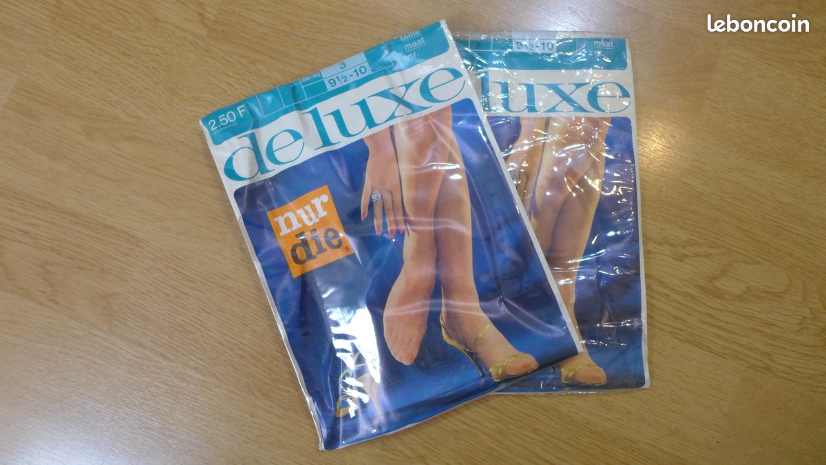 Lot de 2 paires de bas nylon stockings vintage chair T3/4 (image 1)