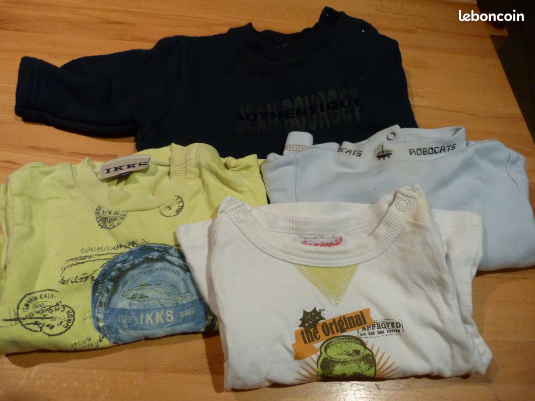 Lot de 3 Tshirts manches longues et 1 pull (image 1)