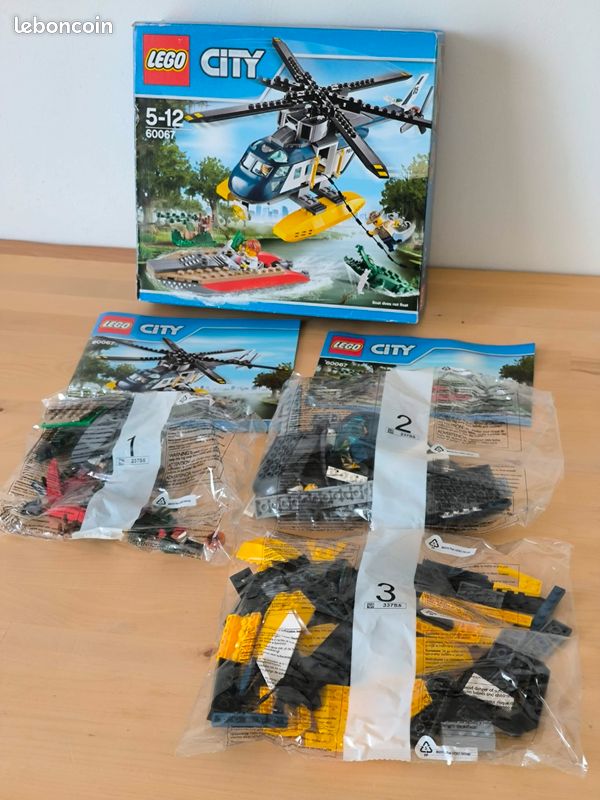 Lego 60067 La poursuite en hélicoptère + bateau + crocodile (image 3)