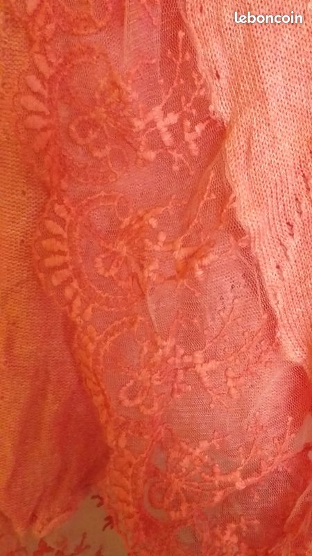 Gilet sans manche dentelle rose (image 3)