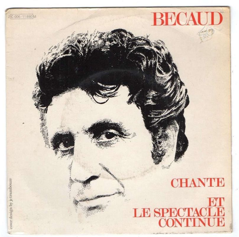 Vinyle 45T (SP-2 titres) - Gilbert BECAUD - Chante - Et Le Spectacle continue (image 1)