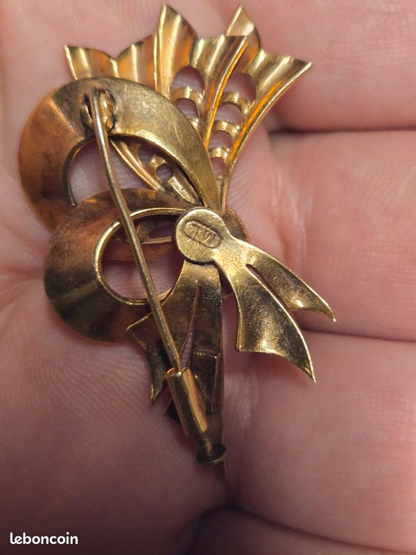 Broche Ancienne Bijou Vintage N501 - Occasion, Pièce Unique De Collection