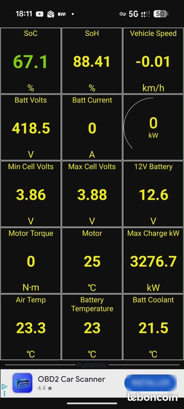 MG ZS EV Luxury 100 % électrique - 1ère main - Toit panoramique - Batterie 88,4% - 2 câbles fournis (image 9)