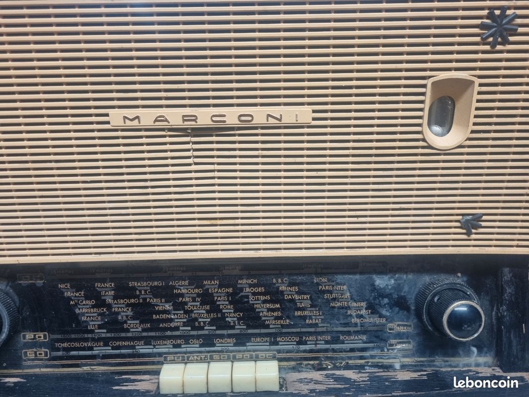 Radio TSF Bluetooth Année 1950 Marconi (France Radio TSF Bluetooth Année 1950 Marconi (France