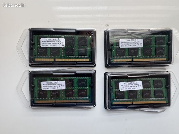 Barrette Mémoire 4Go RAM DDR3 Crucial CT51264BF160B.C16FER2 SO-DIMM PC3