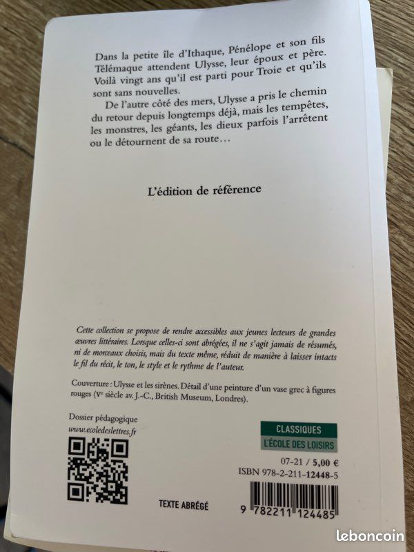 Livre de poche L’Odyssée Homere (image 2)