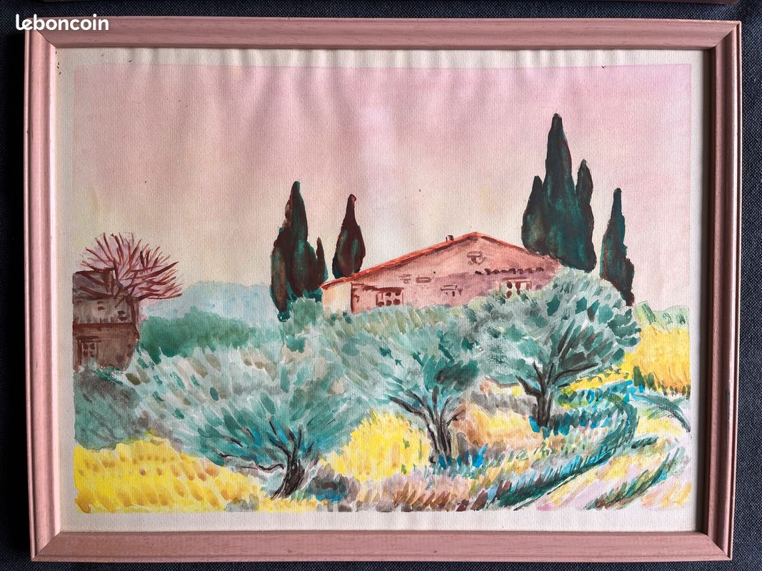 2 Petites Aquarelles « EN PROVENCE « (image 6)