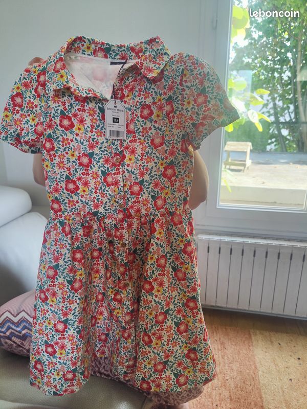 Robe fille fleurie sergent major 11ans Vêtements