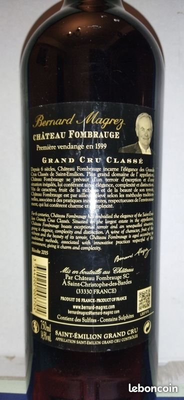 Saint Émilion Grand Cru - Château FOMBRAUGE 2007- 2012-2015 (image 8)