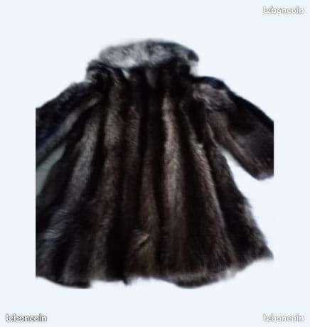 Veste Fausse Fourrure TAIFUN Femme Taille 42 - Noir, Coupe Ajustée, Doublée, Parfait état