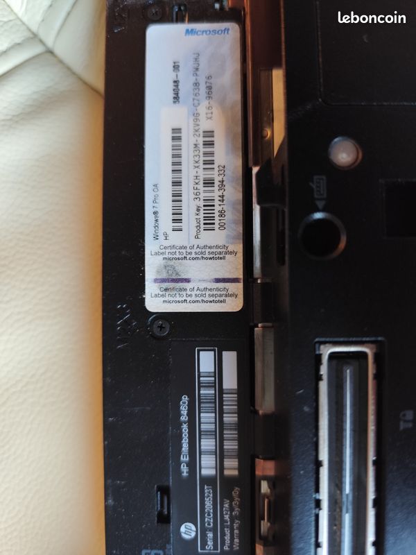 Pc portable elite book 8460P plus chargeur (image 7)