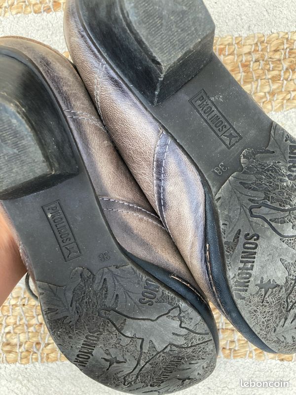 Bottines en cuir taupe - Pikolinos (image 7)