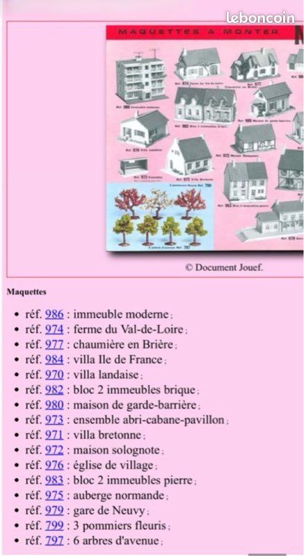 Maquette Jouef à Monter - Maison Solognote 972 - État Neuf, Rare - Collection Trains/maquettes