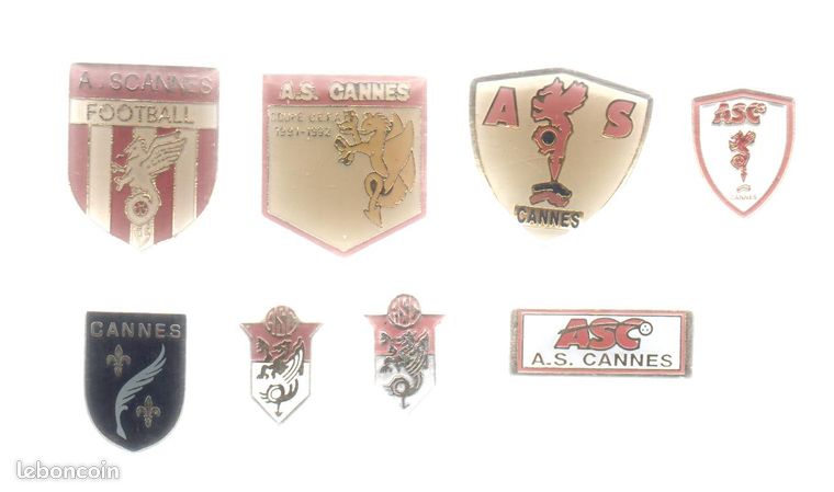 Pin's Football AS Cannes | Broche Sport Vintage - Fabriqué à Monaco