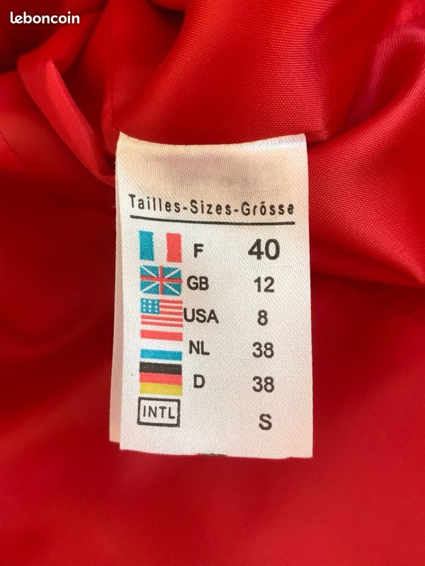 Gilet Zippé Vintage Saint James Rouge Taille 42 (FR 3) - Laine, Excellent état, Fabriqué En France