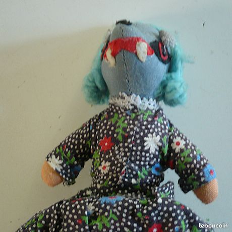 MARIONNETTES TISSU RÉVERSIBLES Peter Pan/Capitaine Crochet-Chaperon Rouge/ Gdmère EUR 55,00 - FR