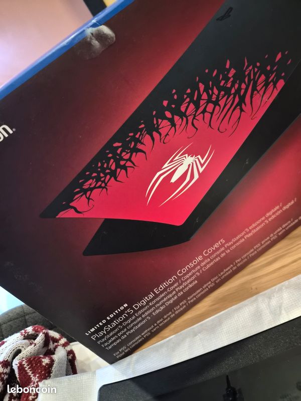 Façade Avant Personnalisée Pour PS5, Thème Spiderman, Plaque En Plastique Rigide, Neuve