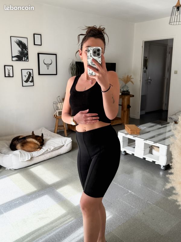 Short cycliste noir BERSHKA (image 5)