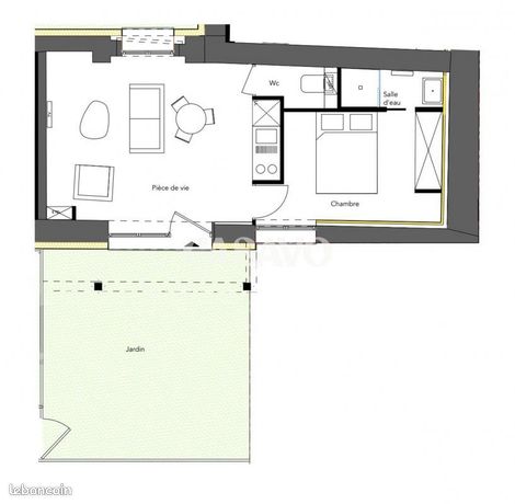 Appartement 2 pièces 32 m²