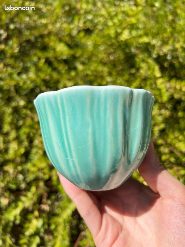 🩵 Service 2 tasses + 2 sous-tasses turquoise en céramique El Corte Inglés (image 8)
