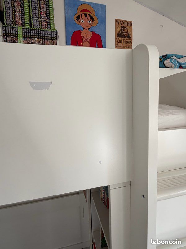 Lit mezzanine IKEA STUVA / SMÅSTAD complet + bureau + armoire + matelas (image 7)