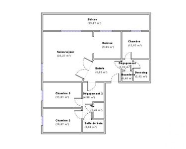 Appartement 286 000 € - 89 m²