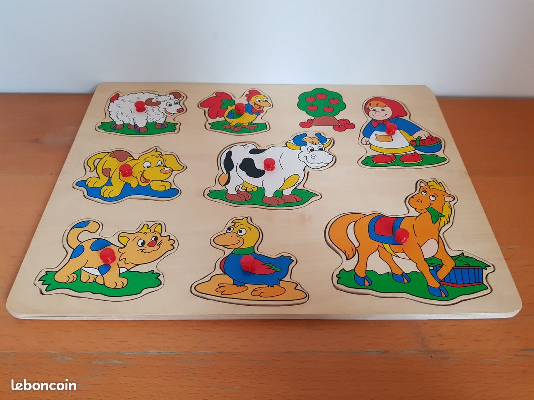 Puzzle en bois : Les Animaux de la Ferme (image 1)