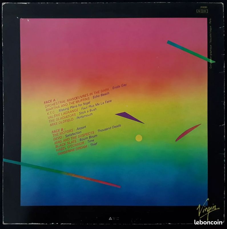 Compilation - Couleurs - LP - 33T - vinyle 1981 - VG+/VG+ (XTC, OMD, Devo, Oldfield) (image 2)