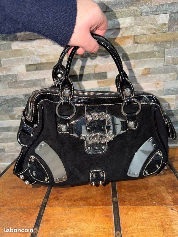 Sac à Main Noir GUESS Et Portefeuille Assorti - Occasion, Style Sac Bandoulière En Simili Cuir