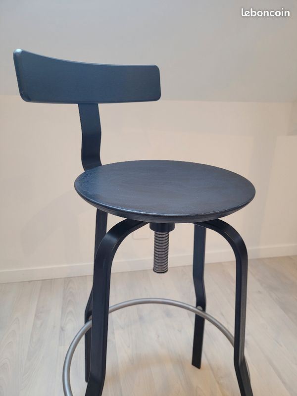 Tabouret Noir pivotant Réglable (image 4)