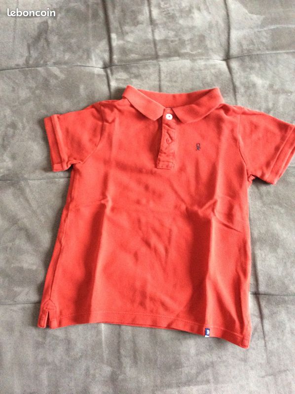 Polo manches courtes Okaidi 5 ans rouge (image 1)
