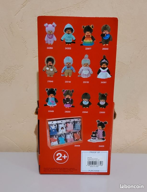 Monchhichi Yeux Dormeurs Bavoir Ciel (image 5)