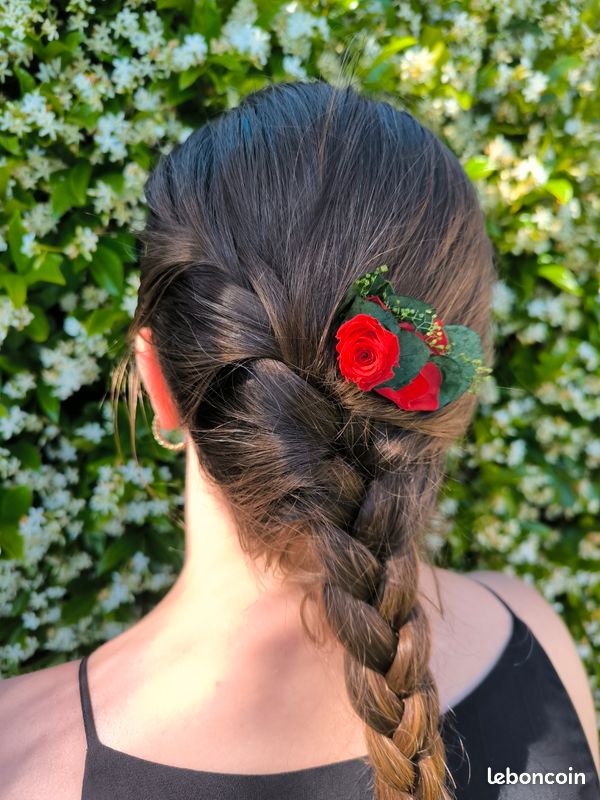 Pince peigne chignon tresse cheveux coiffure mariage témoin