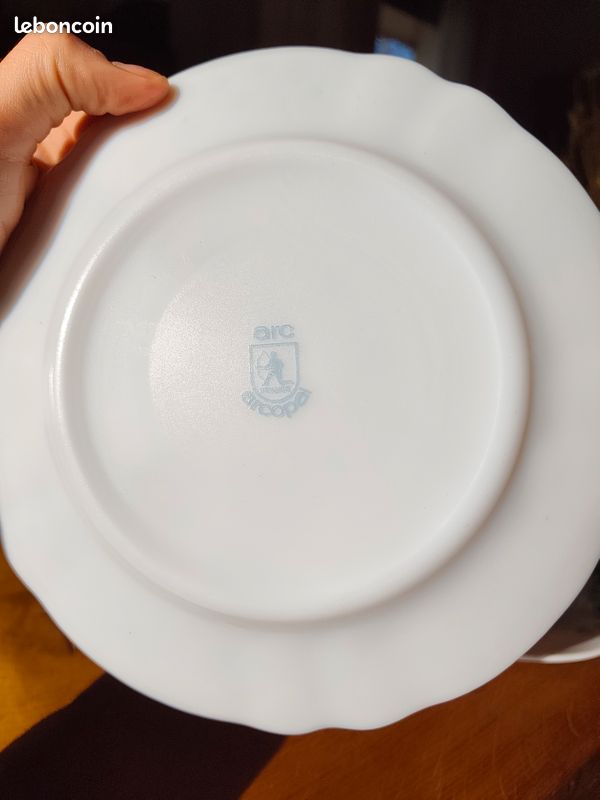 5 Assiettes creuses - Arcopal - Modèle Primeur - france - bleu