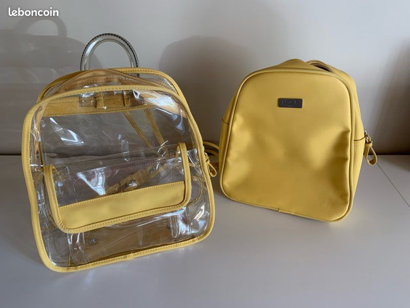 Sac à main ou bandoulière transparent et jaune (image 12)