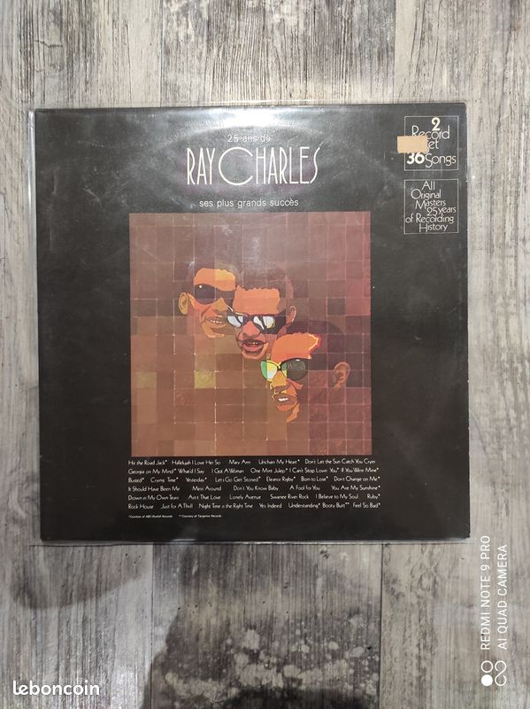 Vinyle lp 33 tours 25 ans de ray charles ses plus grand succes double lp (image 1)