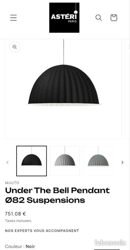 Suspension Muuto Under the bell design 82 cm (image 2)