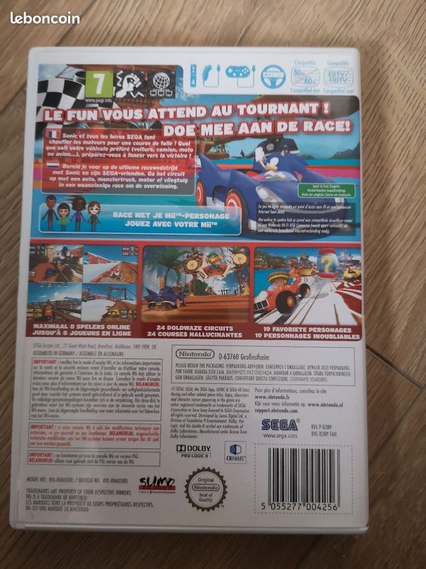 Jeu Wii Sonic et Sega all stars racing (image 3)