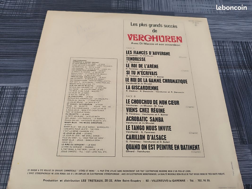 Vinyl "Les plus grands succès de Verchuren (image 3)
