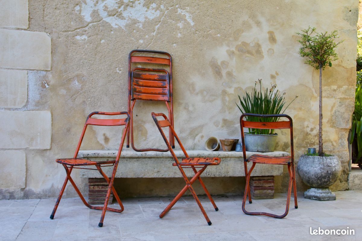 2 paires de chaises TOLIX pliantes vintage (image 4)