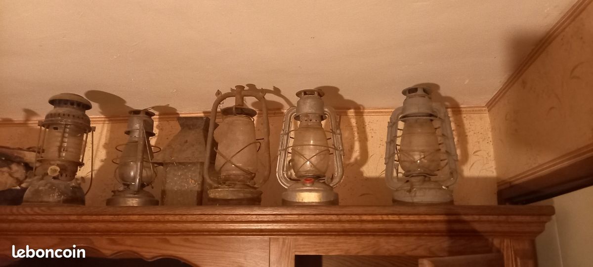 Lampe à pétrole ancienne en bon état (image 3)