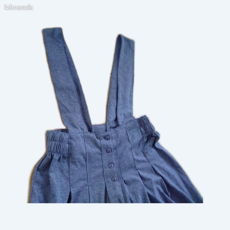 Jupe à bretelles grise vintage taille XS/156 cm Vêtements